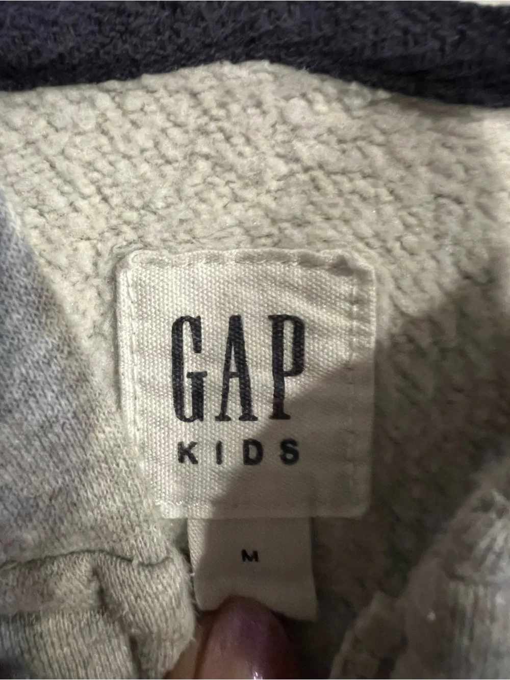 GAP Kids Boys Size 8 Gray Logo Full-Zip Hoodie